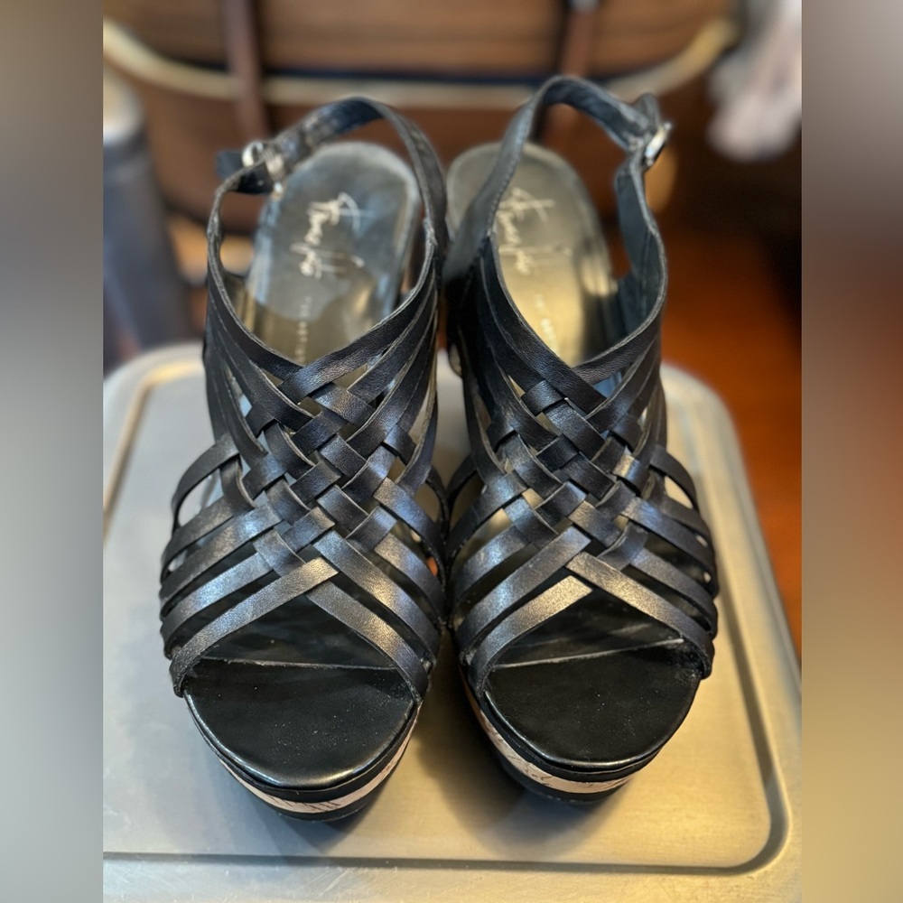Franco Sarto Artist Collection Black Sylvie Sandal